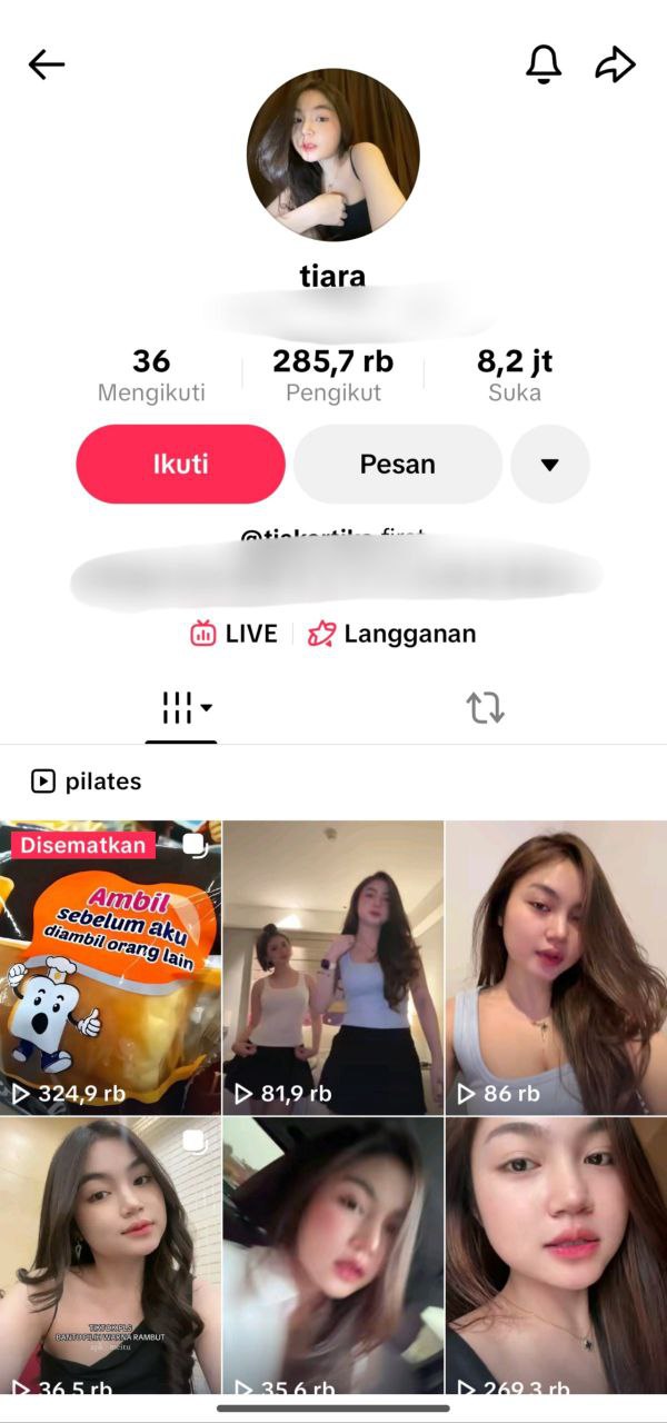 TIARA Tiktok Tobrut PULEN , VCS ama ayang